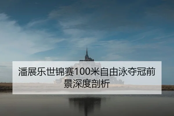 潘展乐世锦赛100米自由泳夺冠前景深度剖析
